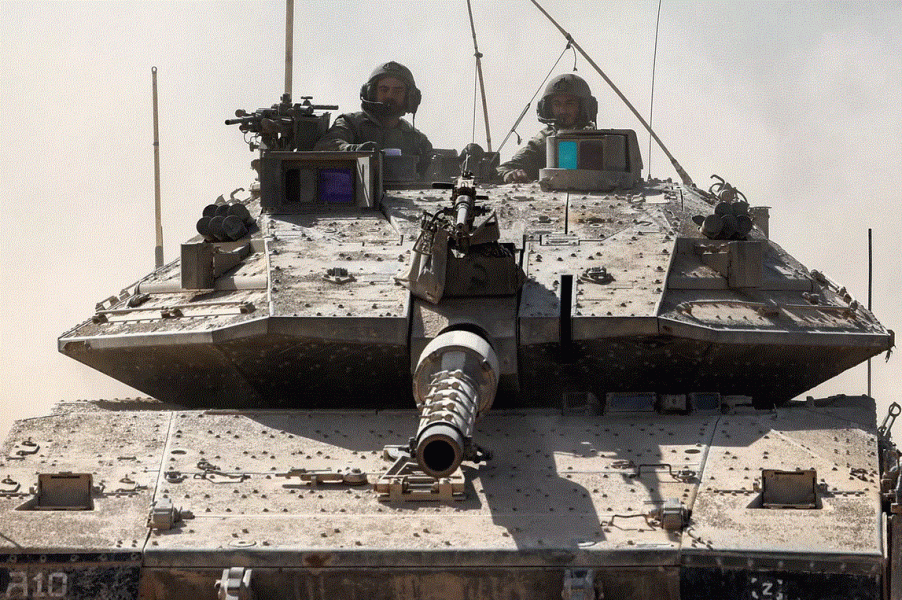 Izraelská armáda na tanku Merkava Izraelská armáda na tanku Merkava - 42TČen